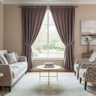 Rideau de velours parisien violet premium 4