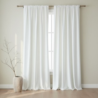 Rideau de velours blanc perlé de qualité supérieure 2