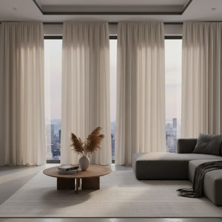 Rideau de velours blanc perlé de qualité supérieure 3