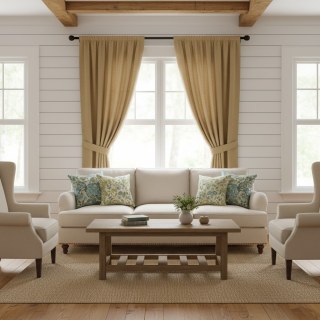 Regent Lin Style Rideau Marron Clair 2