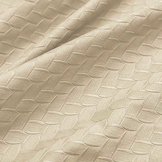 Scandinavian Basketweave Textured Cream Beige Velvet Blackout Curtains 3