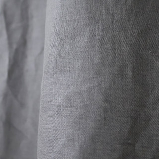Shabby Chic Charcoal Grey 100% Flax Linen Curtain 3