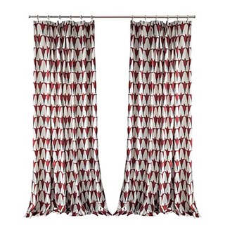 Tulip Fever Crimson Red Floral Velvet Curtain 4
