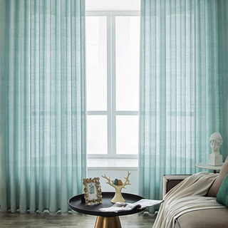 The Bright Side Mint Green Heavy Semi Sheer Voile Curtain 3