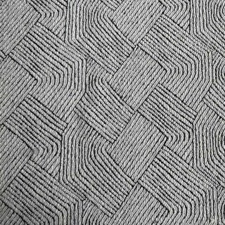 Weave Whisper Geometric Black & White Heavy Wool Chenille Curtain