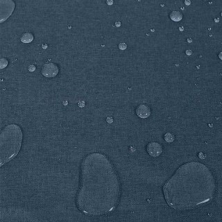 Del Mar Waterproof Blackout Navy Blue Linen Style Outdoor Curtain