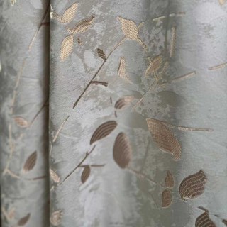 Golden Grove Luxury Jacquard Silky Cream Gold Curtain 2