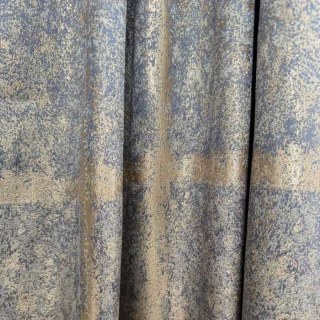 Weathered Plaid Haze Blue Checked Grid Geometric Curtains 3