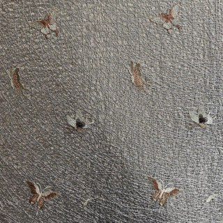 Winged Whisper Embroidered Butterfly Gray Mesh Net Curtain 2