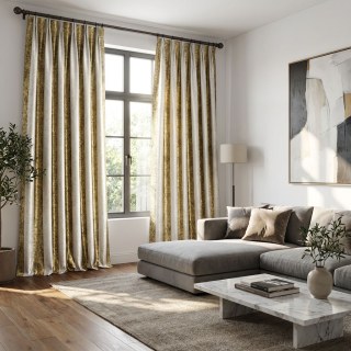 Leopard Lane Gold Striped Animal Print Curtain 2