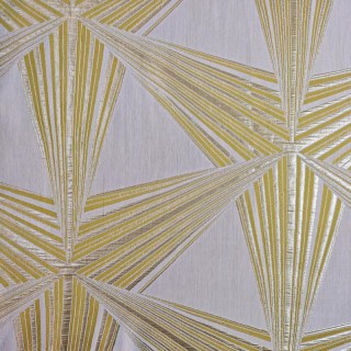 Prism Axis Art Deco Yellow and Gold Geometric Curtains 8