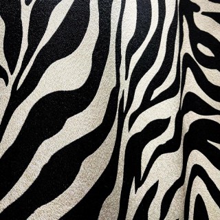 Savannah Jacquard Zebra Patterned Black and White Curtain