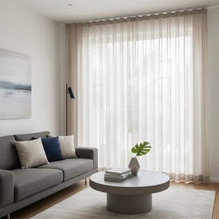 Soft Breeze Sand Chiffon Sheer Voile Curtain 2