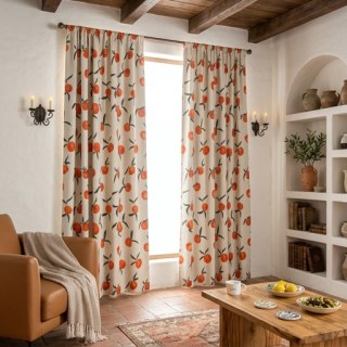 The Happiest Colour Orange Blackout Curtain 2