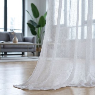 Twinkling Stars Glitter White Sheer Voile Curtain 2