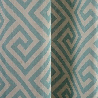 Greek Key Sage Green Curtain 6