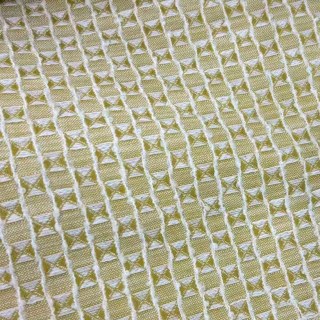 Nature's Grid Chartreuse Olive Green Linen Cotton Blend Curtains