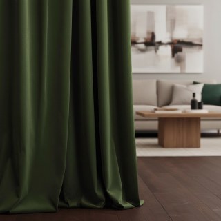 Premium Renaissance Olive Green Velvet Curtain