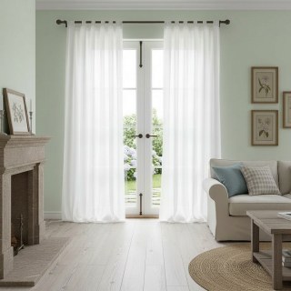 Scandinavian White Soft Cotton Voile Curtain