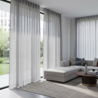 The Bright Side Light Grey Heavy Sheer Voile Curtain 3