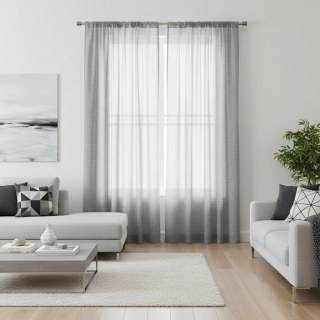 The Bright Side Light Grey Heavy Sheer Voile Curtain