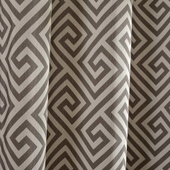 Greek Key Dark Brown Curtain 2