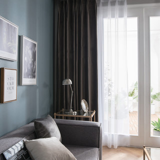 Lustrous Taupe Grey Velvet Curtain 2