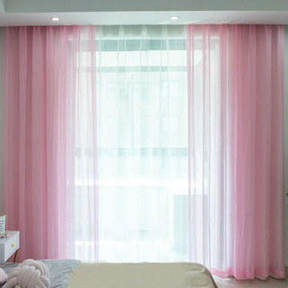 Luxe Pink Sheer Voile Curtain 3