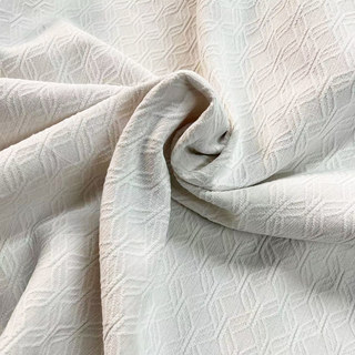 Diamond Patchwork Geometric Chenille Cream Off White Curtain 5