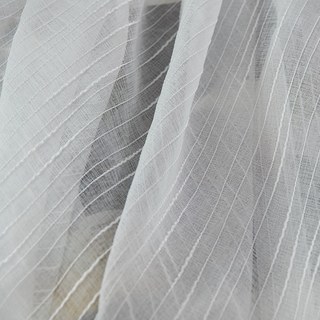The New Neutral White Voile Curtains with Exquisite Striped Texture 4