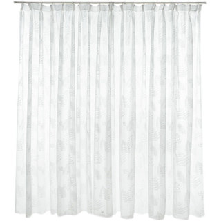 Whispering Leaves Ivory White Floral Voile Curtain 4