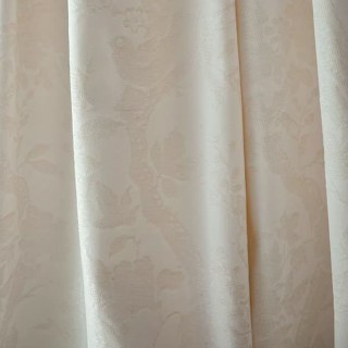 Mandarin Garden Chinoiserie Cream Chenille Floral Curtain 5