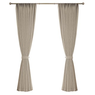 Serene Sands Textured Oatmeal Double Sided Cream Linen Curtain 6