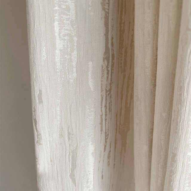 Silken Dune Off White Textured Chenille Cream Curtain 1