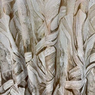 Dreamscape Luxury Jacquard Abstract Cream and Gold Curtains 5
