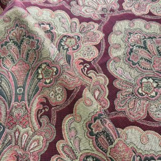 Regal Elegance Burgundy Wine Red Damask Curtain 3