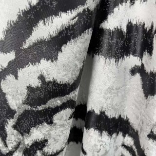 Tiger Stripes Black and White Animal Print Curtain 4