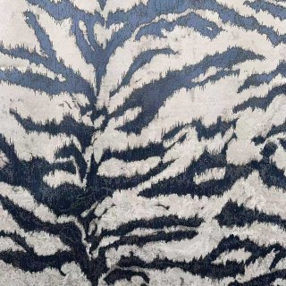 Tiger Stripes Navy Blue Animal Print Curtain 4