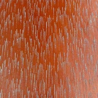 Gilded Stream Orange Curtain with Metallic Stripes 5