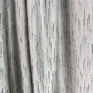 Gilded Stream Silver Grey Curtain with Metallic Stripes