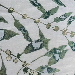 In The Woods Green Leaves Curtain with Gold Details