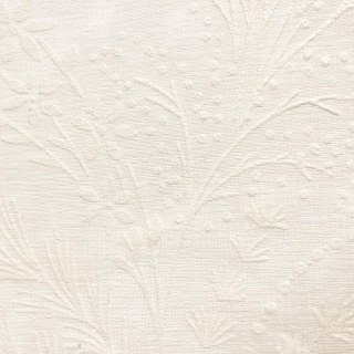 Frost Bloom Ivory Cream 3D Puff Paint Floral Voile Curtain 2