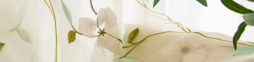 Floral Voile Curtain