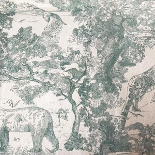 Forest Tale Toile de Jouy Bear Leopard Owl Matcha Green Blackout Animal Print Curtains 8