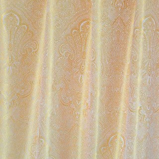 Opulent Floral Luxury Jacquard Satiny Gold Damask Curtain