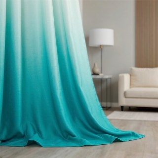 Candy Land Linen Style Blue Ombre Curtain 2