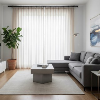 Soft Breeze Sand Chiffon Sheer Voile Curtain