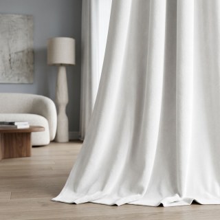 Cascade Matte Snow White Velvet Curtains