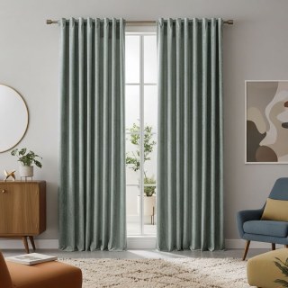 Luxury Duck Egg Sage Green Chenille Curtain