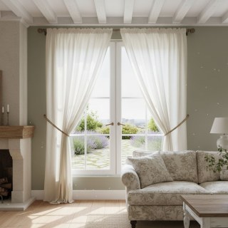 Natural Linen Cotton Blend Voile Curtain 5